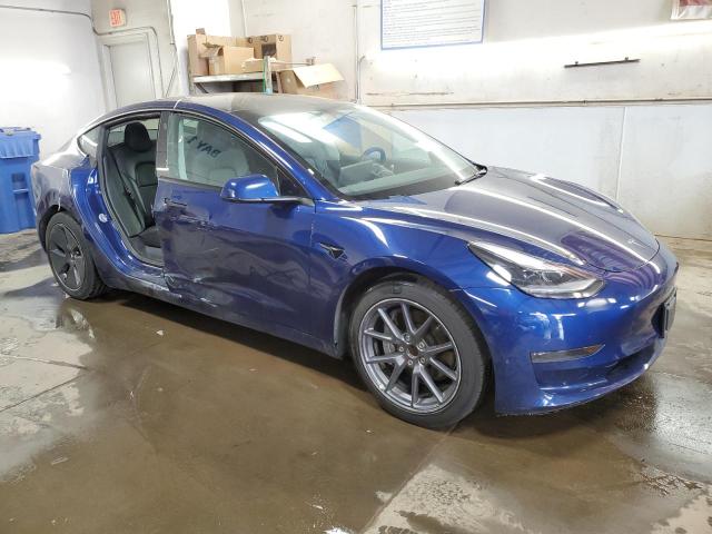 5YJ3E1EA7NF371283 - 2022 TESLA MODEL 3 BLUE photo 4