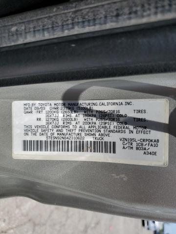 5TESN92N84Z310622 - 2004 TOYOTA TACOMA XTRACAB PRERUNNER Gümüş foto 12