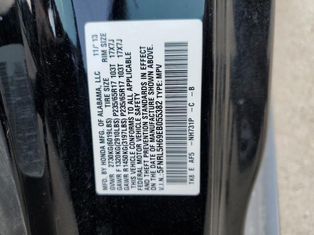 5FNRL5H69EB055382 - 2014 HONDA ODYSSEY EXL BLACK photo 13