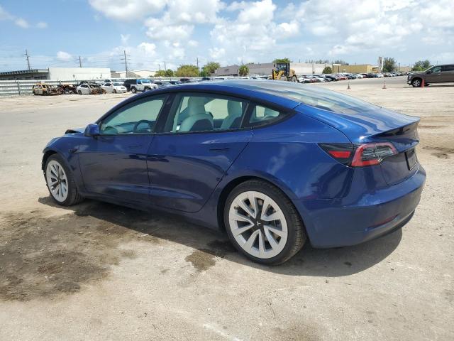 5YJ3E1EA0MF853849 - 2021 TESLA MODEL 3 BLUE photo 2