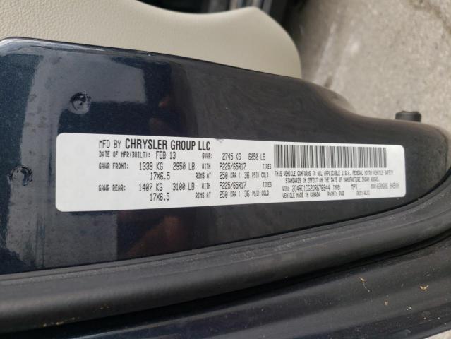 2C4RC1CG2DR676944 - 2013 CHRYSLER TOWN & COU TOURING L CHARCOAL photo 13