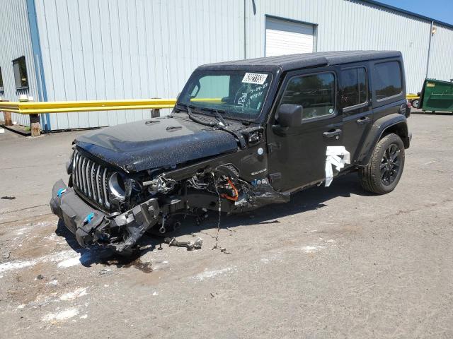 1C4JJXP67PW699140 - 2023 JEEP WRANGLER SAHARA 4XE BLACK photo 1