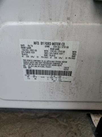 2LMTJ8LR1GBL76251 - 2016 LINCOLN MKX RESERVE 白色 照片 12