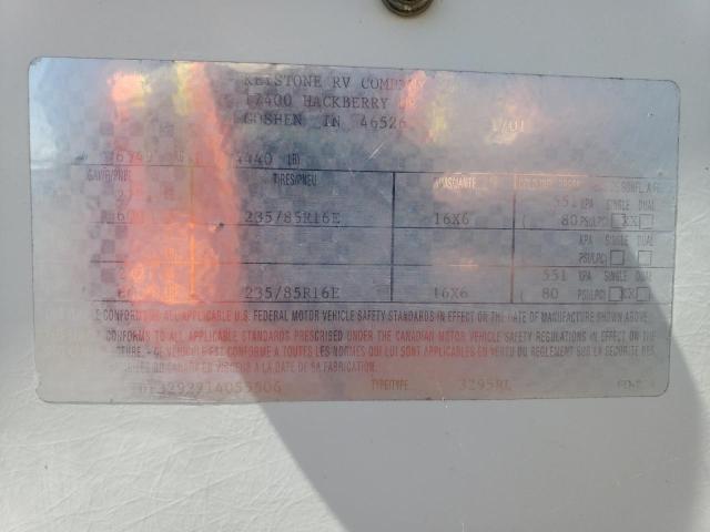 4YDF3292714055506 - 2001 KEYSTONE MONTANA WHITE photo 10