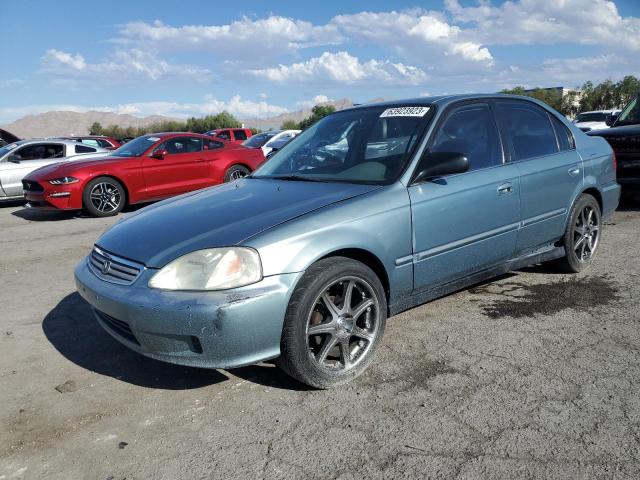 2HGEJ6610YH557294 - 2000 HONDA CIVIC BASE TURQUOISE photo 1