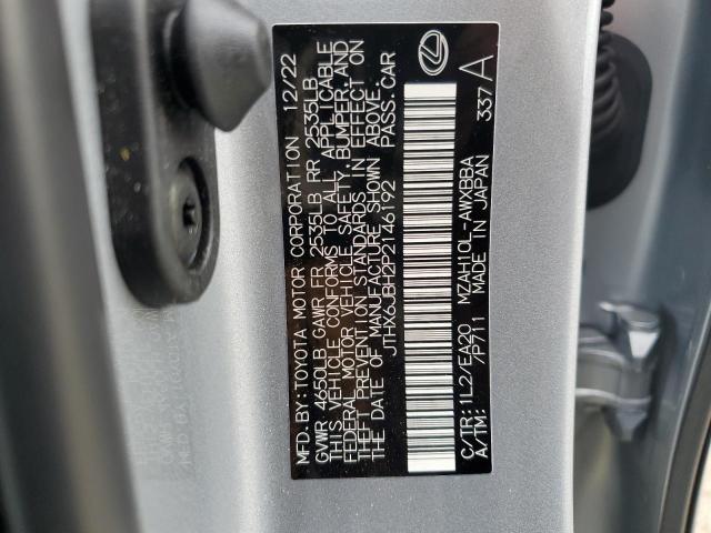 JTHX6JBH2P2146192 - 2023 LEXUS UX 250H BASE SILVER photo 12