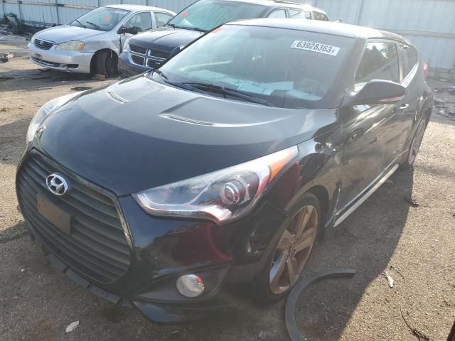 KMHTC6AE3DU169943 - 2013 HYUNDAI VELOSTER TURBO BLACK photo 1