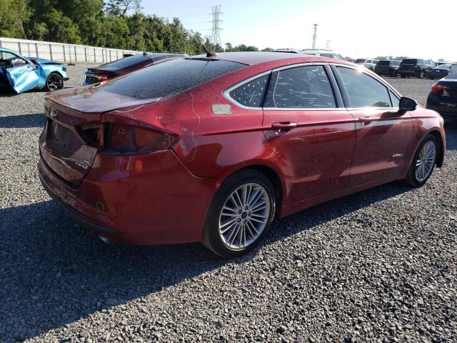 3FA6P0LU1ER252079 - 2014 FORD FUSION SE HYBRID RED photo 3