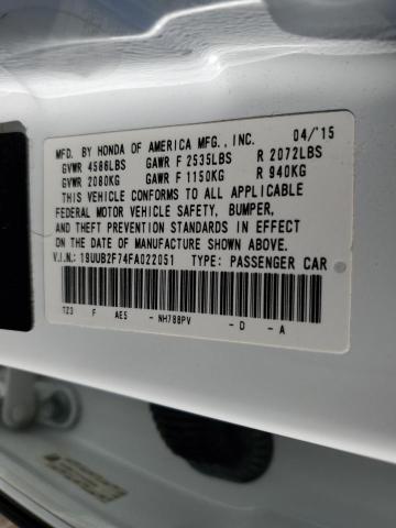 19UUB2F74FA022051 - 2015 ACURA TLX ADVANCE WHITE photo 13