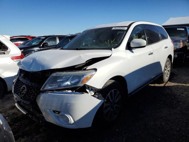 5N1AR2MM8EC686535 - 2014 NISSAN PATHFINDER S WHITE photo 2