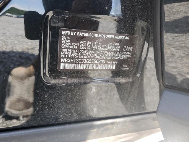 WBXHT3C33G5E50200 - 2016 BMW X1 XDRIVE28I BLACK photo 12