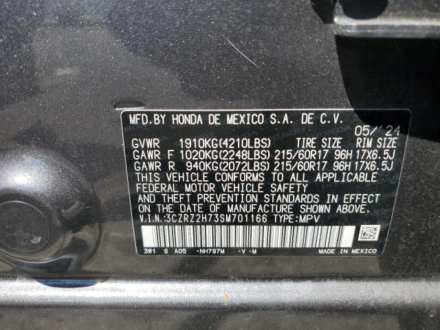 3CZRZ2H73SM701166 - 2025 HONDA HR-V EXL GRAY photo 13