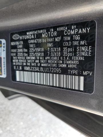 KM8J33AL8LU172095 - 2020 HYUNDAI TUCSON LIMITED GRAY photo 12