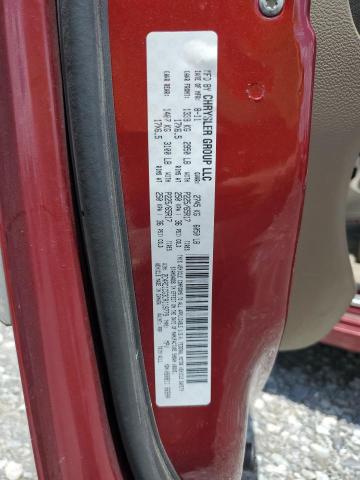 2C4RC1CG3CR119779 - 2012 CHRYSLER TOWN & COU TOURING L BURGUNDY photo 14