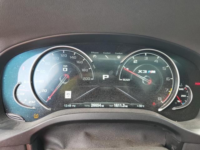 5YMTS0C08L9B72077 - 2020 BMW X3 M COMPETITION SILVER photo 9