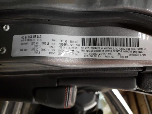 1C4PJMBS1FW779657 - 2015 JEEP CHEROKEE TRAILHAWK 灰色 照片 12