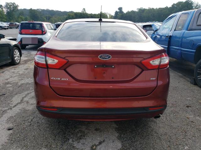 3FA6P0H7XER113829 - 2014 FORD FUSION SE RED photo 6