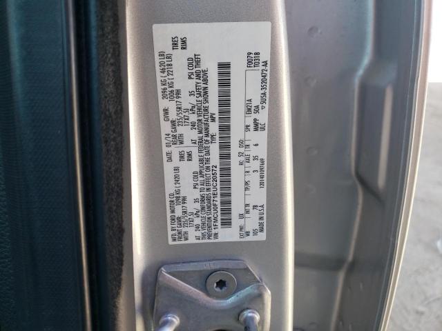 1FMCU0F71EUC20572 - 2014 FORD ESCAPE S SILVER photo 12