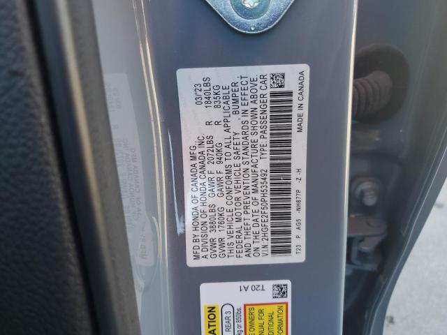 2HGFE2F50PH535492 - 2023 HONDA CIVIC SPORT GRAY photo 12