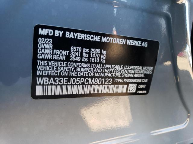 WBA33EJ05PCM80123 - 2023 BMW 760 XI GRAY photo 12