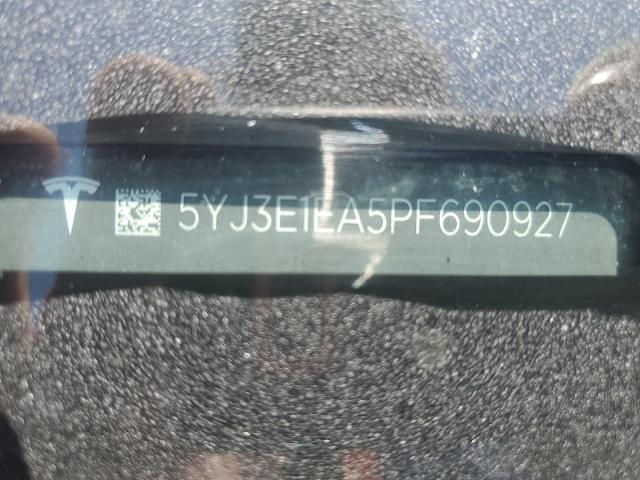 5YJ3E1EA5PF690927 - 2023 TESLA MODEL 3 Qara foto 12