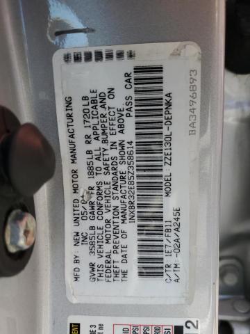 1NXBR32E85Z358614 - 2005 TOYOTA COROLLA CE SILVER photo 12