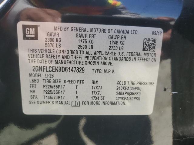 2GNFLCEK8D6147829 - 2013 CHEVROLET EQUINOX LS 黑色 照片 13