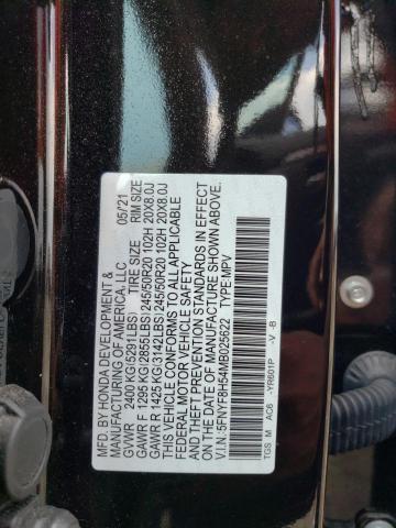 5FNYF8H54MB025622 - 2021 HONDA PASSPORT EXL بني صورة 12