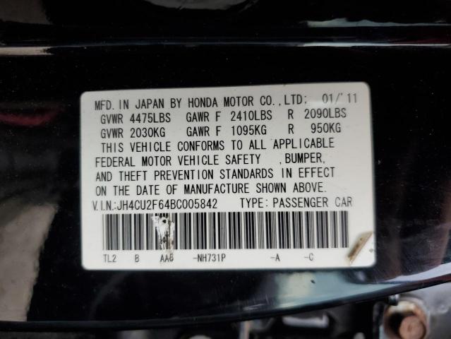 JH4CU2F64BC005842 - 2011 ACURA TSX BLACK photo 13