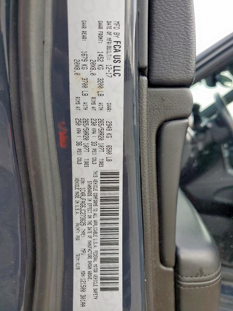 1C4RJFAG6JC273625 - 2018 JEEP GRAND CHER LAREDO Գրաֆիտ լուսանկար 13