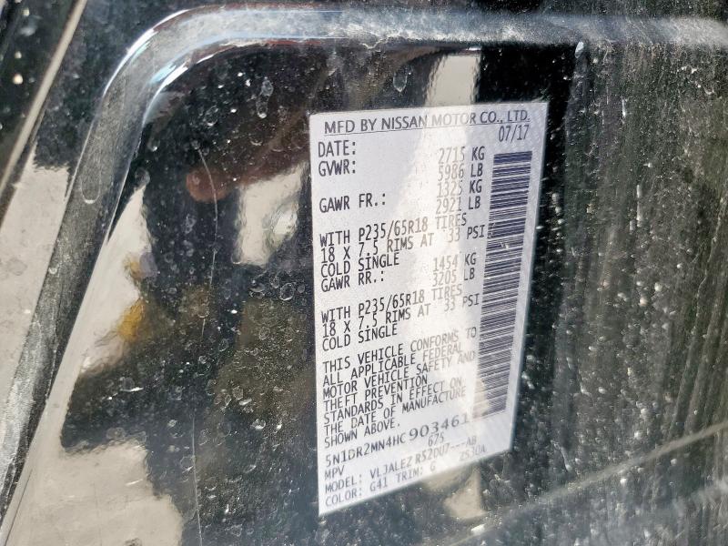 5N1DR2MN4HC903461 - 2017 NISSAN PATHFINDER S 黑色 照片 13