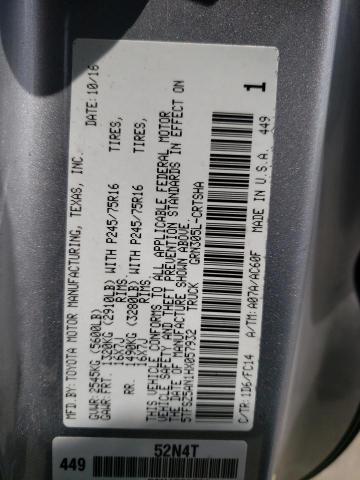 5TFSZ5AN1HX057932 - 2017 TOYOTA TACOMA ACCESS CAB ვერცხლისფერი ფოტო 12