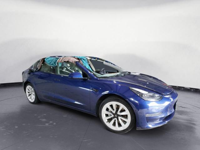 5YJ3E1EAXNF191487 - 2022 TESLA MODEL 3 BLUE photo 4