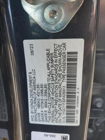1HGCY1F30PA056913 - 2023 HONDA ACCORD EX CHARCOAL photo 12