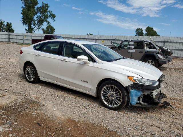 3FA6P0LU6ER355157 - 2014 FORD FUSION SE HYBRID WHITE photo 4