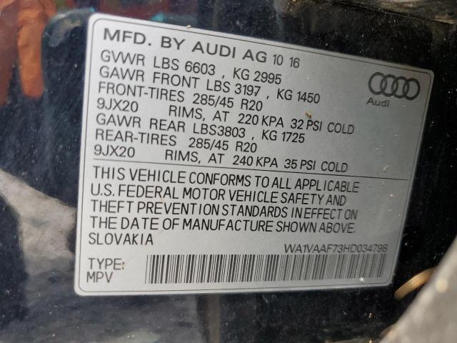 WA1VAAF73HD034798 - 2017 AUDI Q7 PRESTIGE 黑色 照片 13