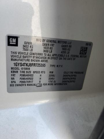 1GYS4TKJ8FR725395 - 2015 CADILLAC ESCALADE ESV PREMIUM WHITE photo 14