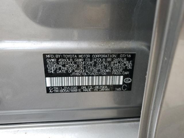 JTHBZ1BL7GA007106 - 2016 LEXUS GS 350 BASE SILVER photo 13