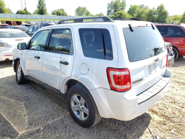 1FMCU49H68KE45677 - 2008 FORD ESCAPE HEV WHITE photo 2