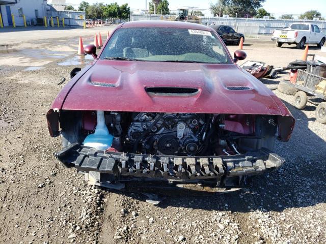 2C3CDZFJ7NH175407 - 2022 DODGE CHALLENGER R/T SCAT PACK MAROON photo 5