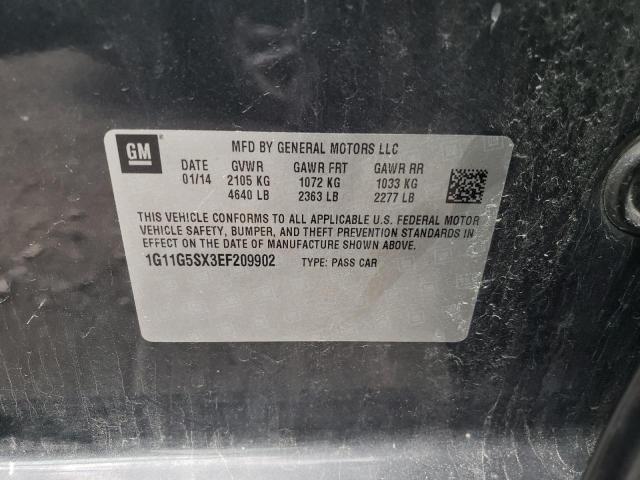 1G11G5SX3EF209902 - 2014 CHEVROLET MALIBU 3LT 蓝色 照片 12