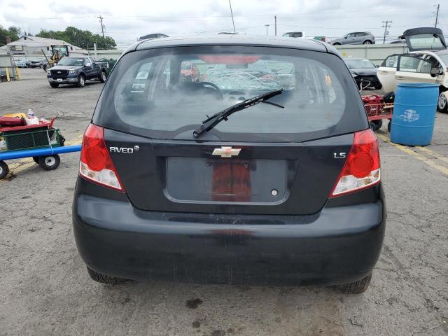 KL1TD66607B765876 - 2007 CHEVROLET AVEO BASE BLACK photo 6