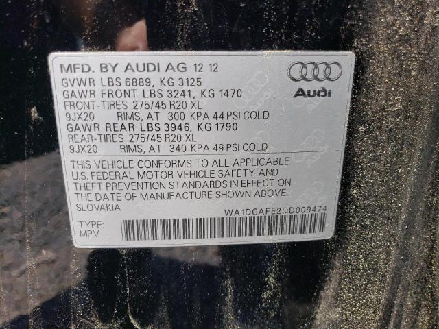 WA1DGAFE2DD009474 - 2013 AUDI Q7 PRESTIGE 黑色 照片 13