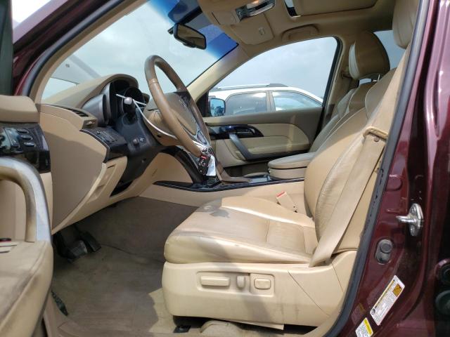 2HNYD28629H527259 - 2009 ACURA MDX TECHNOLOGY BURGUNDY photo 7