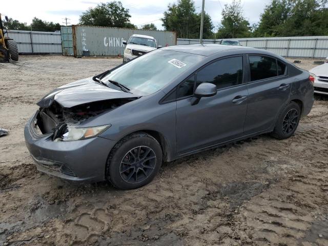 2HGFB2F58DH571709 - 2013 HONDA CIVIC LX GRAY photo 1