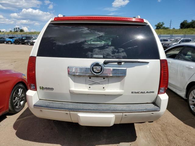 1GYS4EEJ6BR230713 - 2011 CADILLAC ESCALADE HYBRID WHITE photo 6