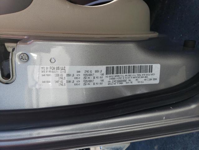 2C4RC1BG8GR205967 - 2016 CHRYSLER TOWN & COU TOURING GRAY photo 13