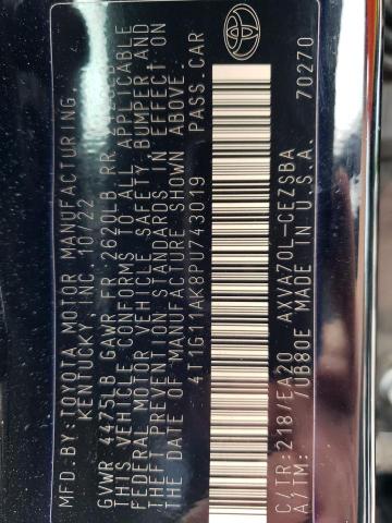 4T1G11AK8PU743019 - 2023 TOYOTA CAMRY SE NIGHT SHADE BLACK photo 12