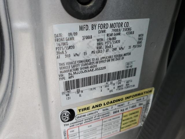 5LMJJ3J53AEJ02225 - 2010 LINCOLN NAVIGATOR L 银色 照片 13