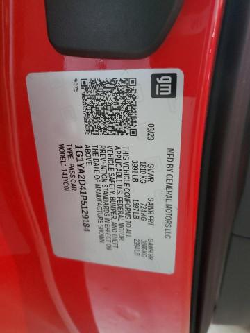 1G1YA2D41P5129184 - 2023 CHEVROLET CORVETTE STINGRAY 1LT RED photo 12